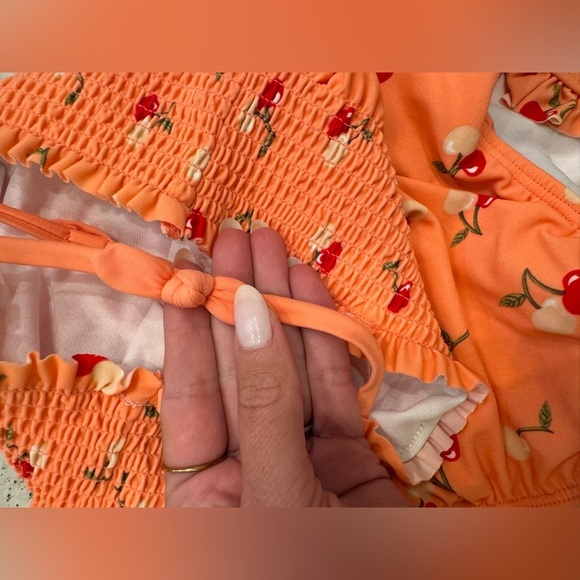 Janie and Jack Baby Smocked Cherry Swimsuit Bubble - Picture 4 of 5